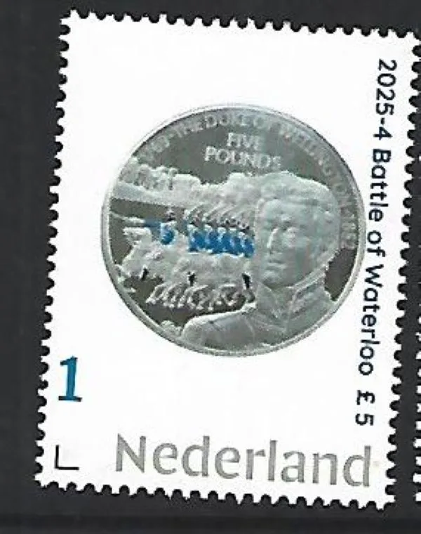 Netherlands 2025-4 Battle of Waterloo: Duke of Wellington coin Guernsey MNH