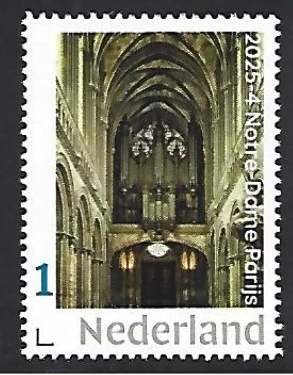 Netherlands 2025-4 Organ: Notre-dame Paris MNH