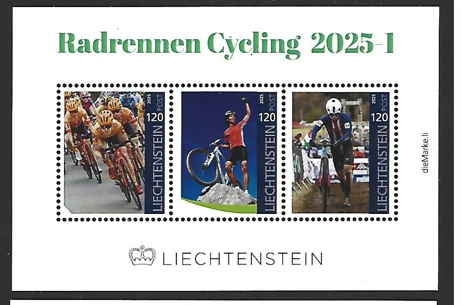 Liechtenstein 2025-1 Wielrennen Radrennen Cycling blok-m/s postfris/mnh liechtenstein