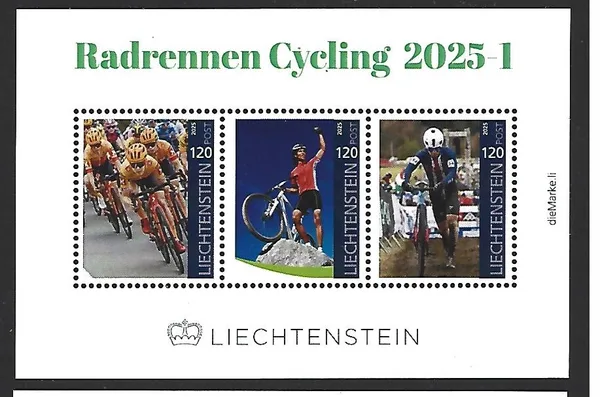 Liechtenstein 2025-1 Cycling Cycling block-m/s MNH