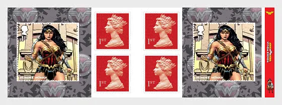 Grande-Bretagne 2021 DC Comics Wonderwoman carnet 2 postfris/mnh