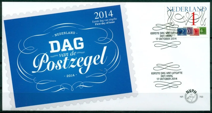 Nederland FDC 703 Dag van de Postzegels - national stampday 2014