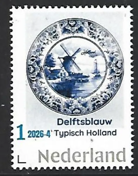 Netherlands 2026-4 Typical Dutch: Delftware Windmill ship MNH