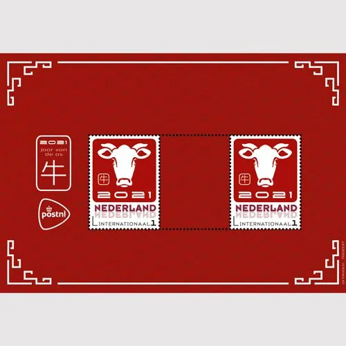Niederlande 2021 Jahr des Ochsen Chinesischer Tierkreis m/s