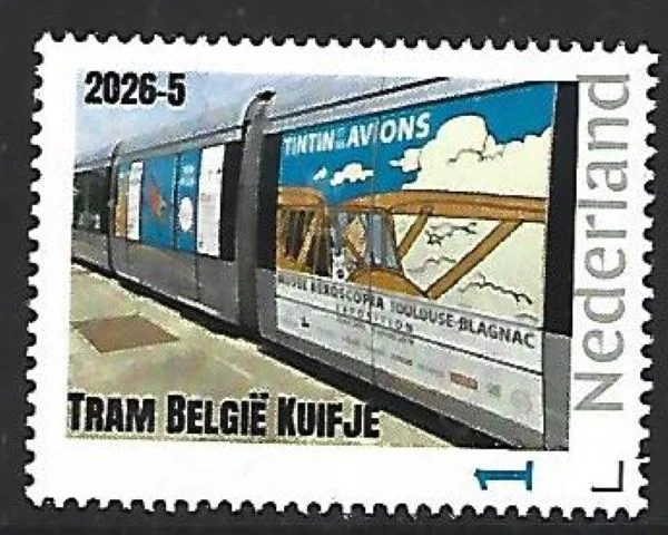 Netherlands 2026-5 Tram: Tram Belgium Tintin MNH
