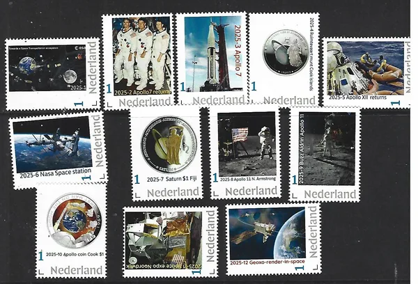 Netherlands 2025 Space Travel: Complete yearset MNH