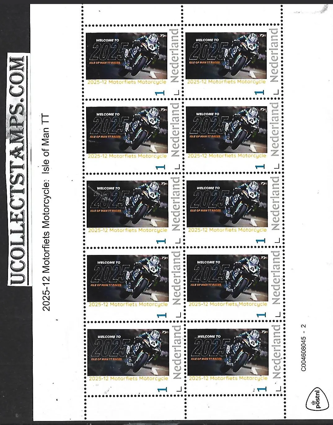 Nederland 2025-12 Motorfiets Motorcycle: TT Isle of Man sheet postfris/mnh