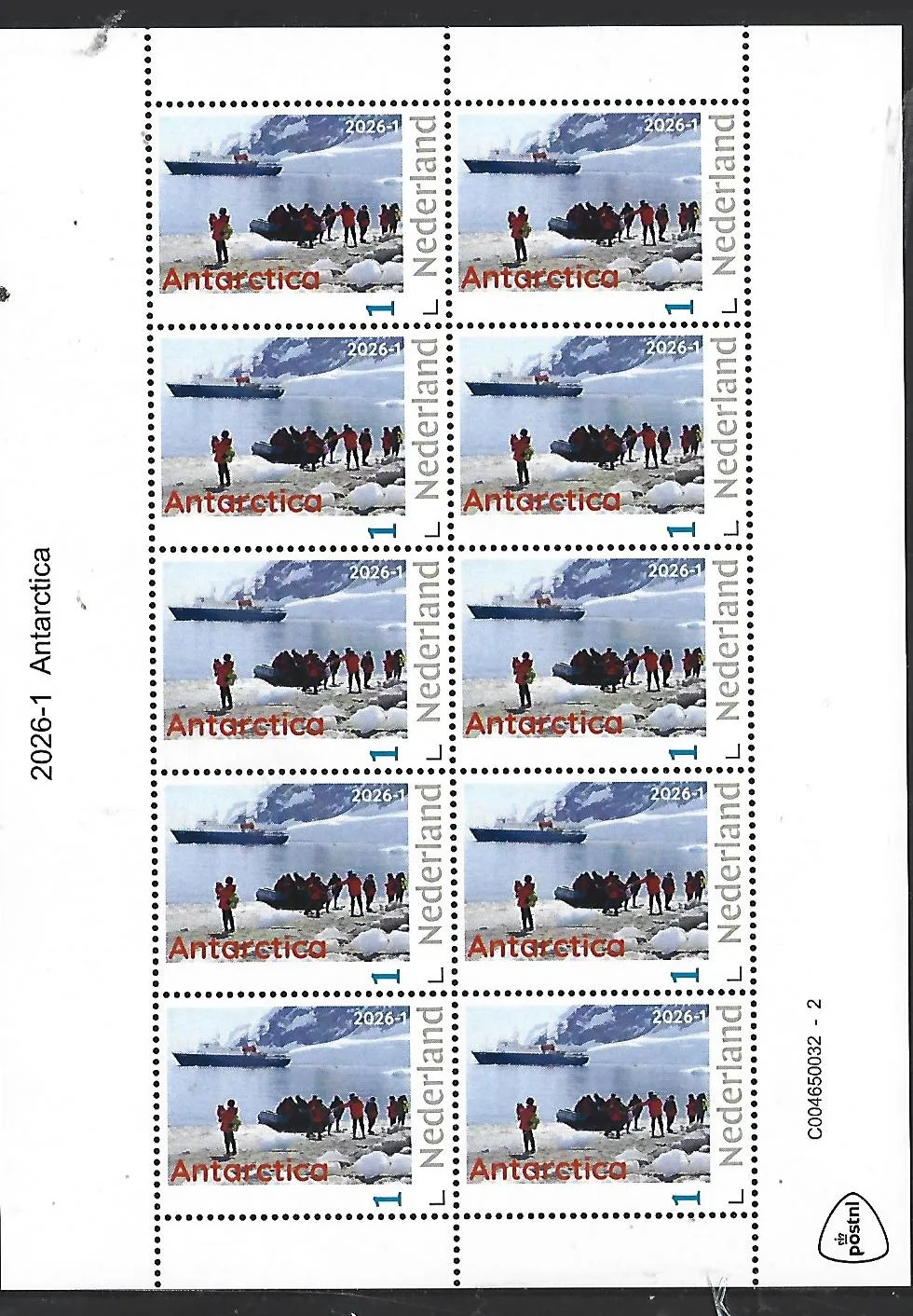 Netherlands 2026-1 Antarctica: Antarctic ship sheet MNH
