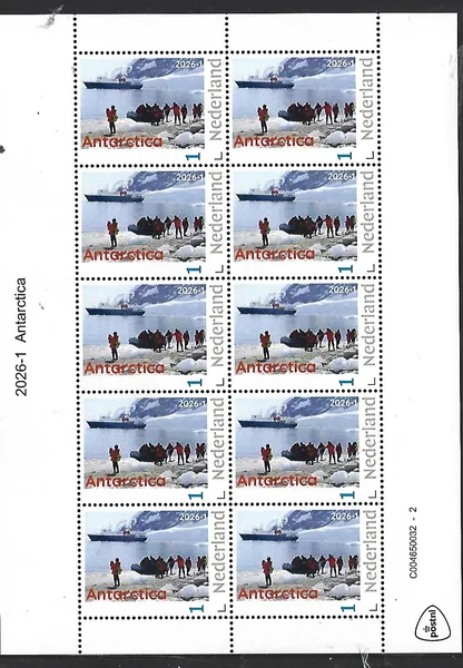 Netherlands 2026-1 Antarctica: Antarctic ship sheet MNH