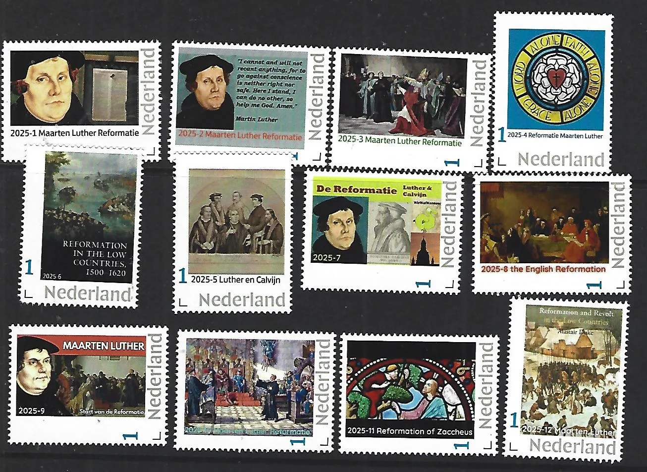 Nederland 2025 Maarten Luther Reformatie jaarset yearset postfris/mnh