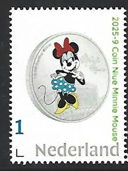 Netherlands 2025-9 Coin Disney Minnie Mouse Niue $2 MNH
