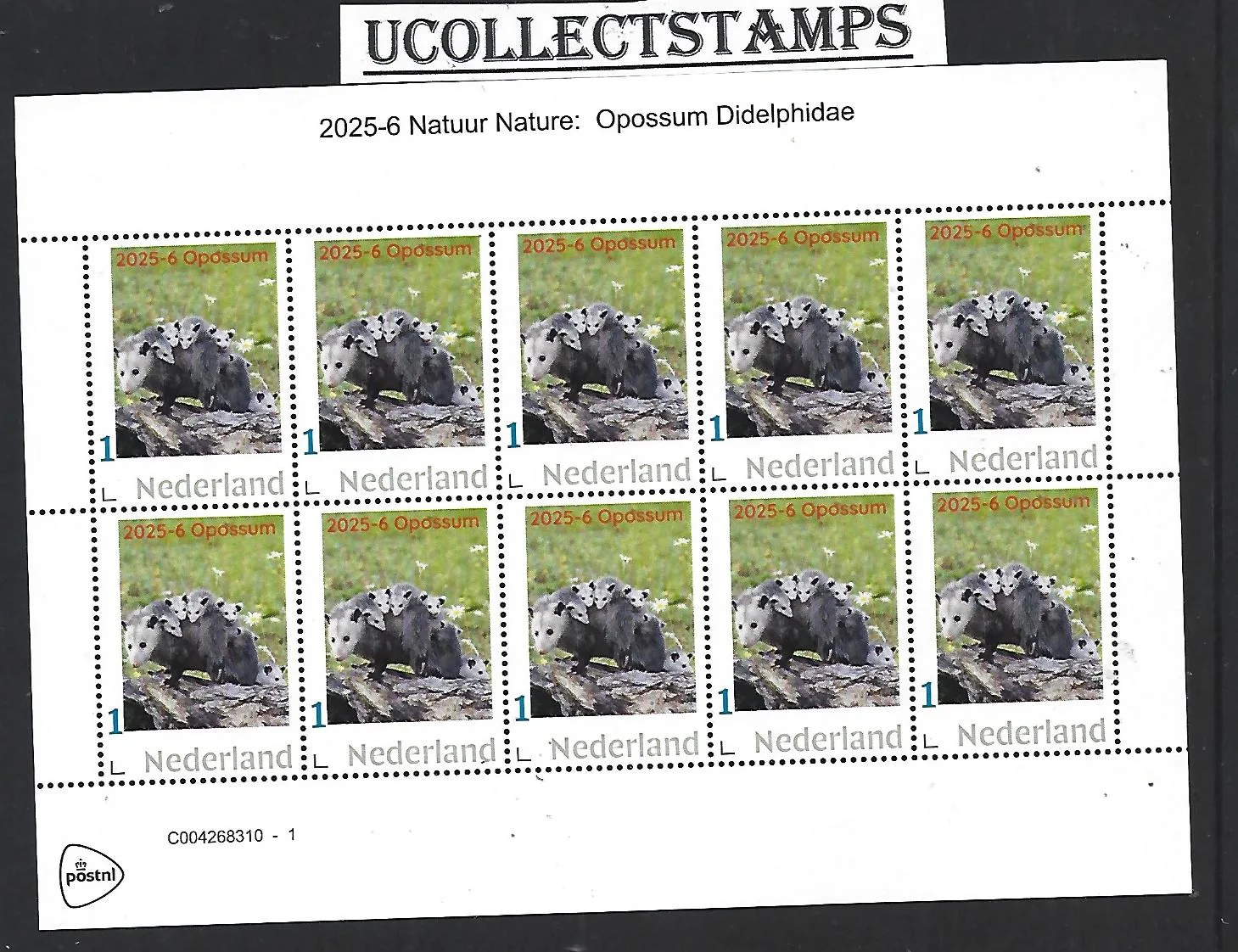 Nederland 2025-6 Natuur Nature: Opossum sheetlet postfris/mnh