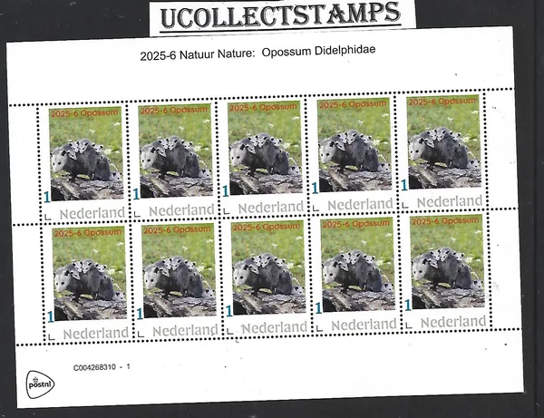Nederland 2025-6 Natuur Nature: Opossum sheetlet postfris/mnh