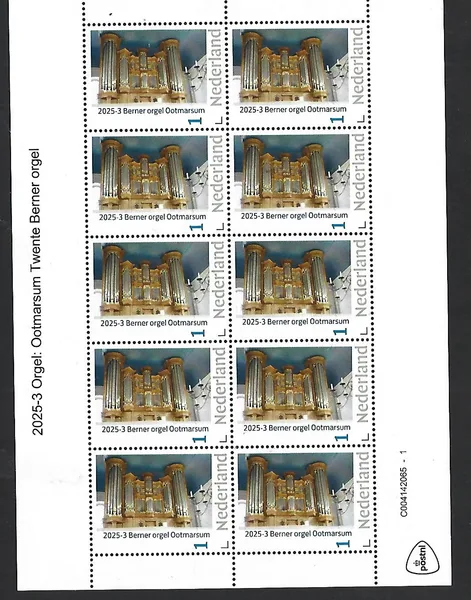 Nederland 2025-3 Orgel Organ: Berner Ootmarsum sheet postfris/mnh