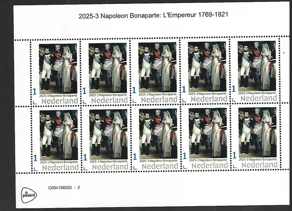 Nederland 2025-3 Napoleon Bonaparte sheetlet postfris/mnh
