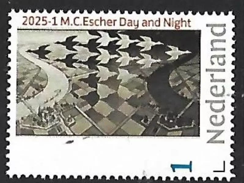 Netherlands 2025-1 MC Escher Day and Night 1938 MNH