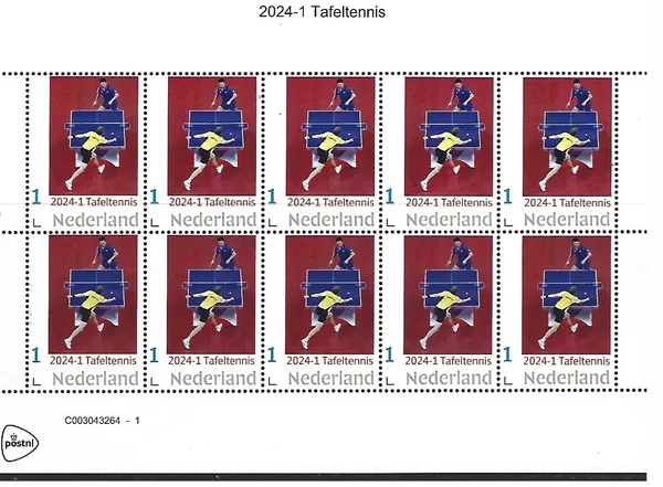 Netherlands 2024-1 Table Tennis sheet MNH