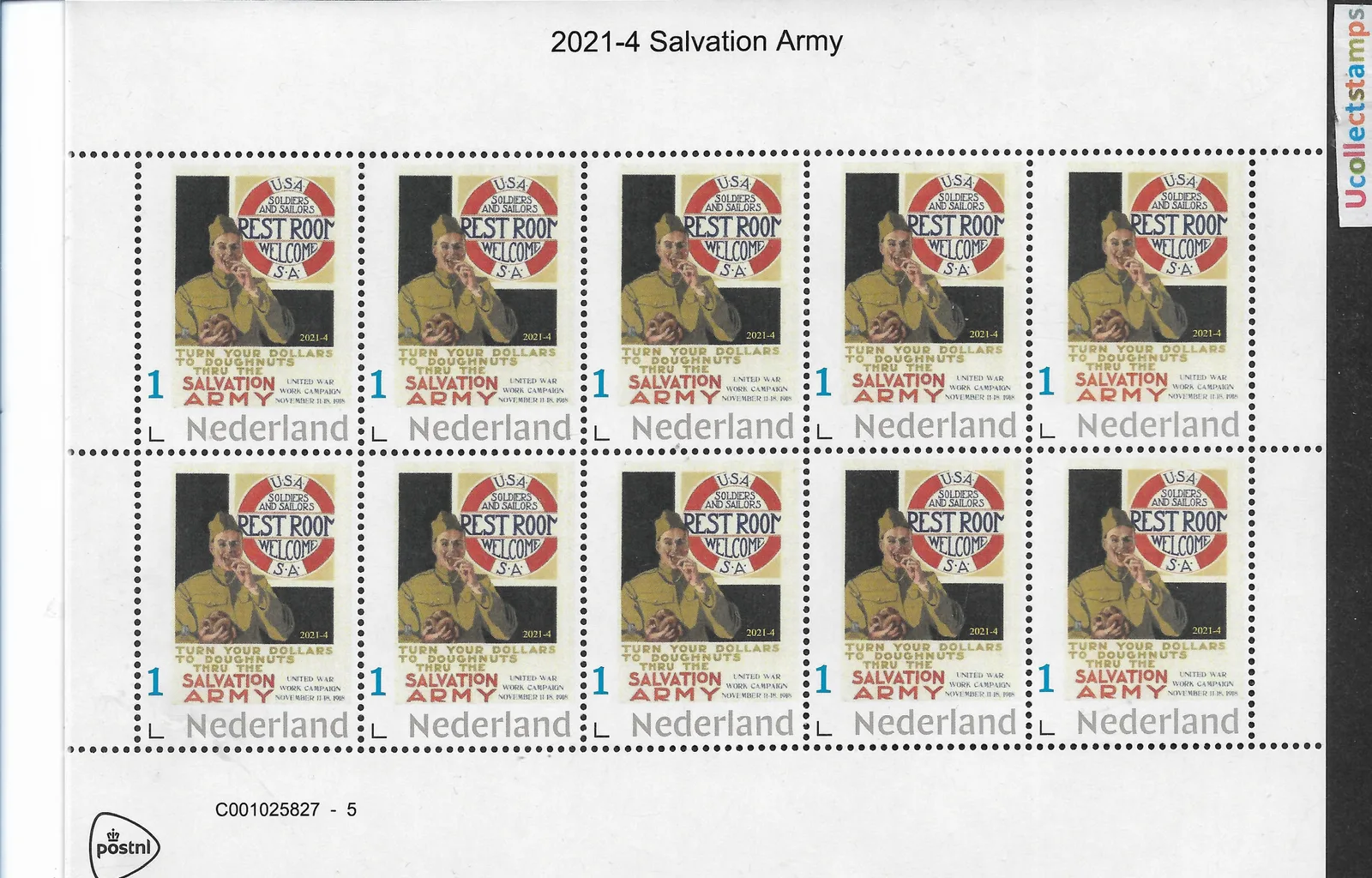 Niederlande 2021-4 Leger des Heils Rettungsarmee Bogen postfrisch/mnh
