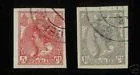 82-83 Queen Wilhelmina imperforated 1923 used