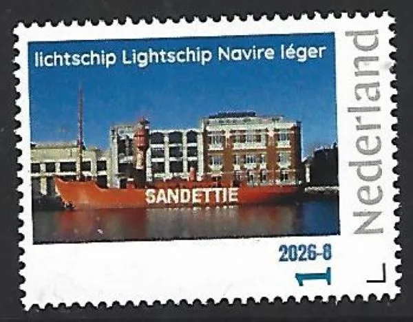 Nederland 2026-8 Lichtschip Lightship: Sandettié Navire Légere France postfris/mnh