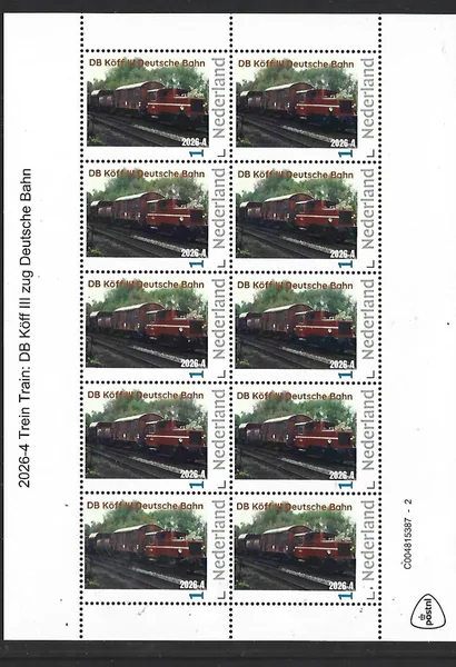 Nederland 2026-4 Trein Train: Köff III Deutsche bahn sheet postfris/mnh