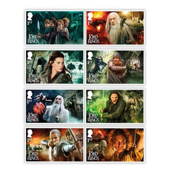 Großbritannien 2026 JRR Tolkien Der Herr der Ringe Set 8 Briefmarken postfrisch
