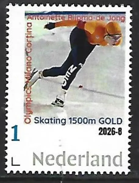 Nederland 2026-8 Olympics Milano Cortina: A.Rijpma de Jong 1500m Skating postfris/mnh