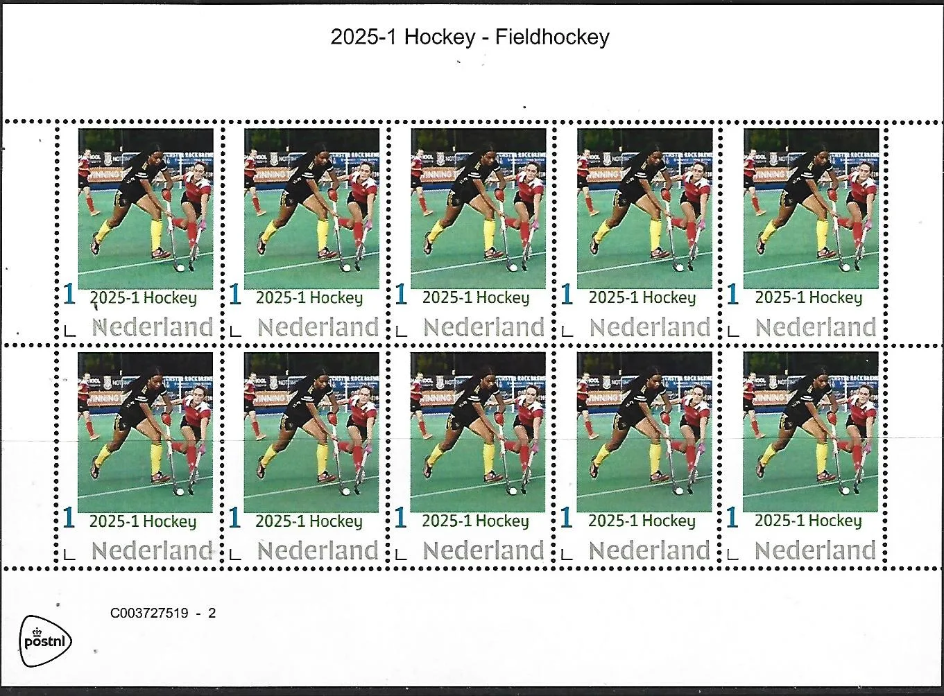 Hockey 2025-1 Hockey Fieldhockey FEUILLE neuf/mnh