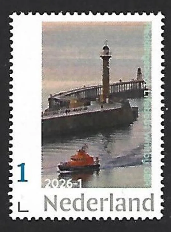Netherlands 2026-1 ship lifeboat: Whitby lighthouse Great Britain