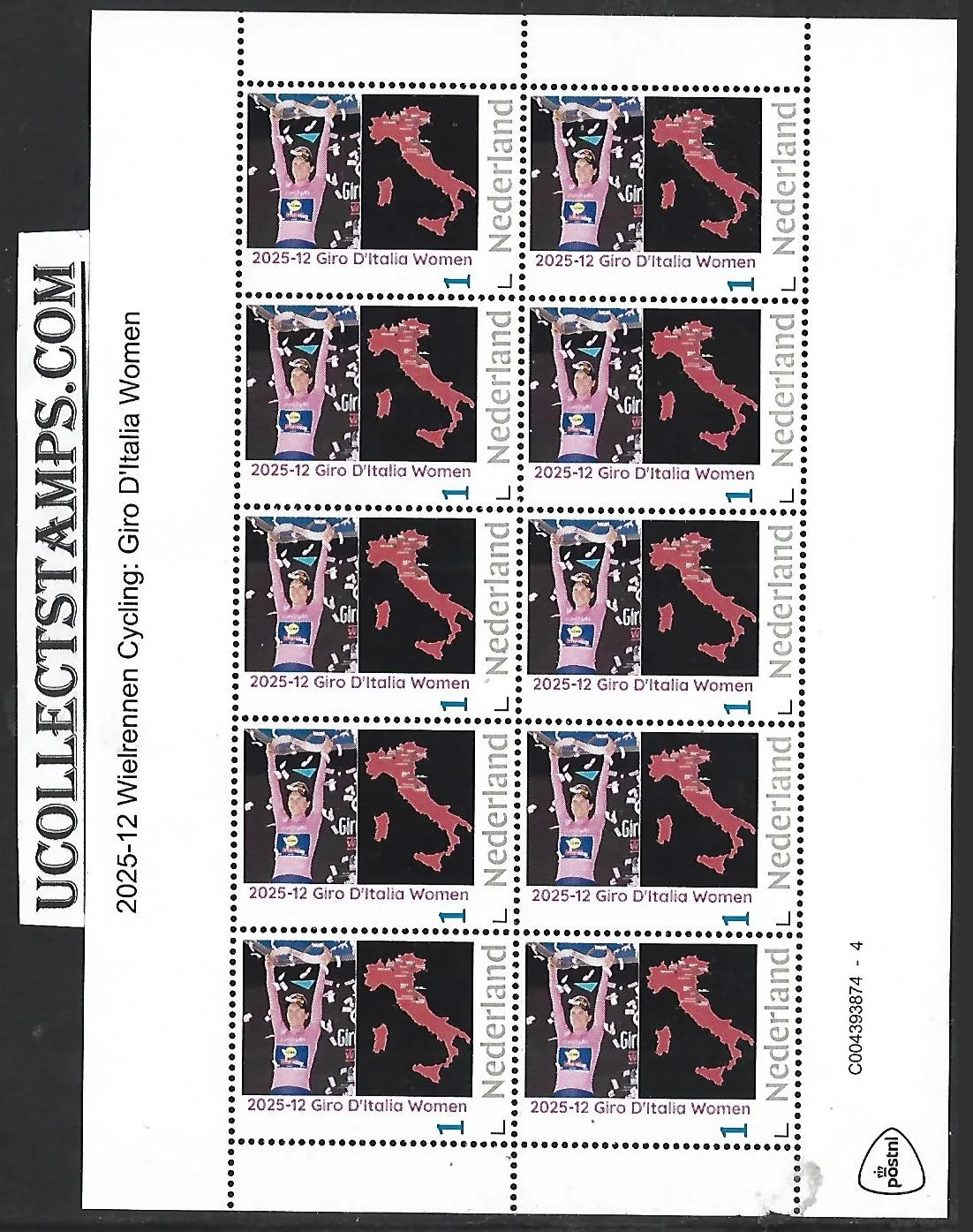 Nederland 2025-12 Wielrennen Cycling: Giro D. Italia women sheet postfris/mnh