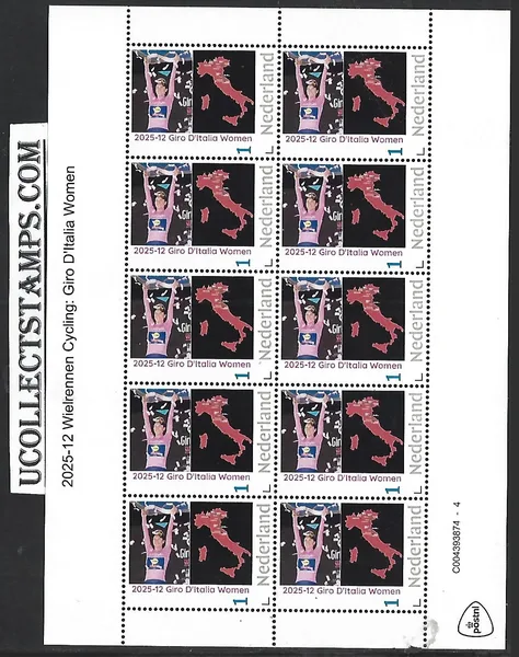 Nederland 2025-12 Wielrennen Cycling: Giro D. Italia women sheet postfris/mnh