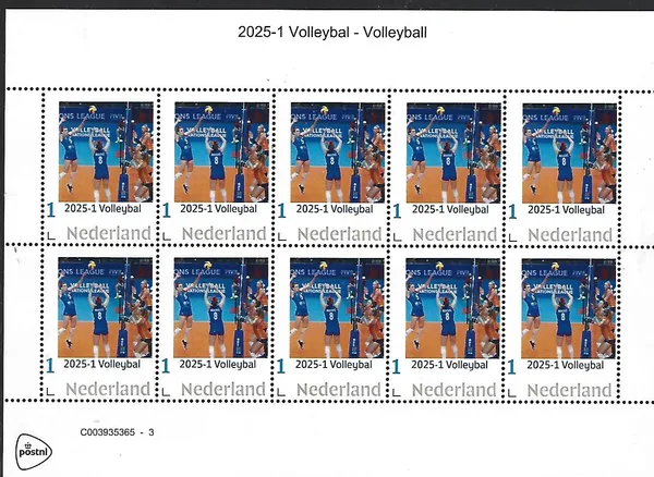 Nederland 2025-1 Volleybal - Volleyball sheetlet postfris/mnh
