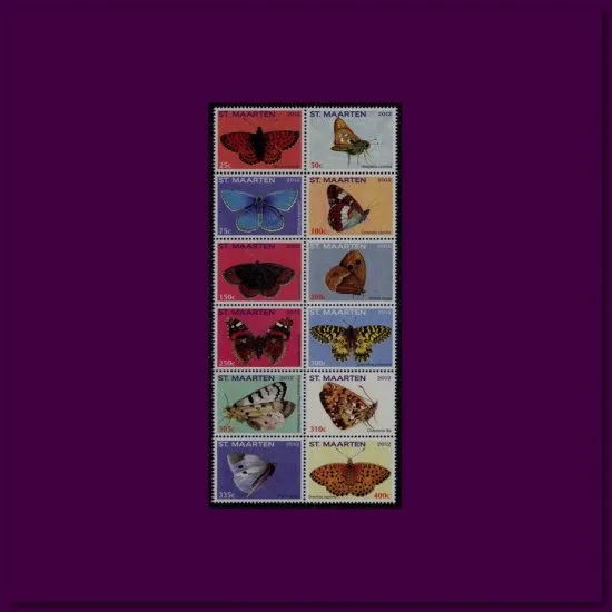 st Maarten 53-64 Vlinders - butterflies - schmetterlinge 2012 postfris/mnh