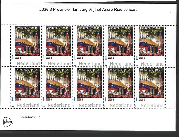 Netherlands 2026-3a Province: Limburg Vrijthof Maastricht sheet MNH