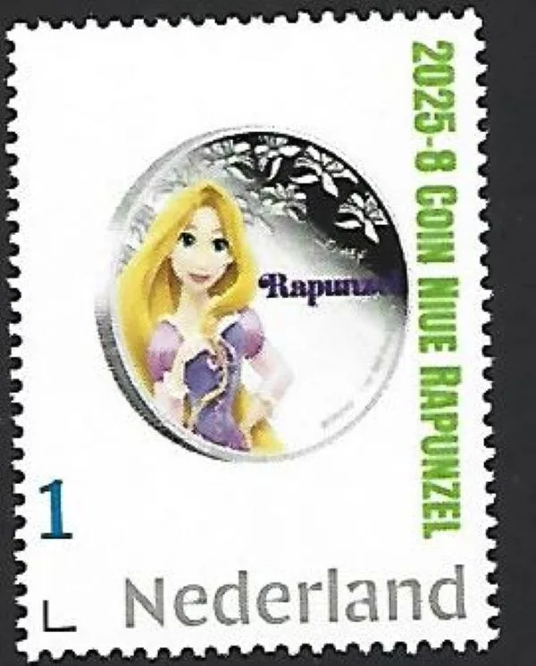 Netherlands 2025-8 Coin Disney:Rapunzel Niue $2 MNH