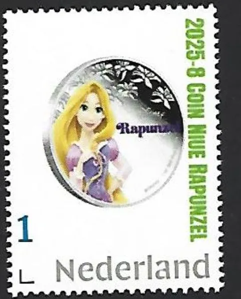 Nederland 2025-8 Munt coin Disney:Rapunzul niue $2 postfris/mnh