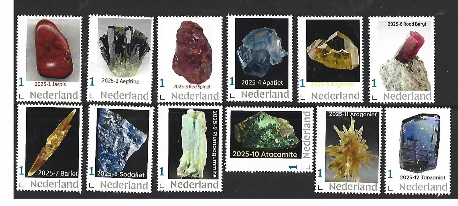 Netherlands 2025 Minerals: Year Set MNH