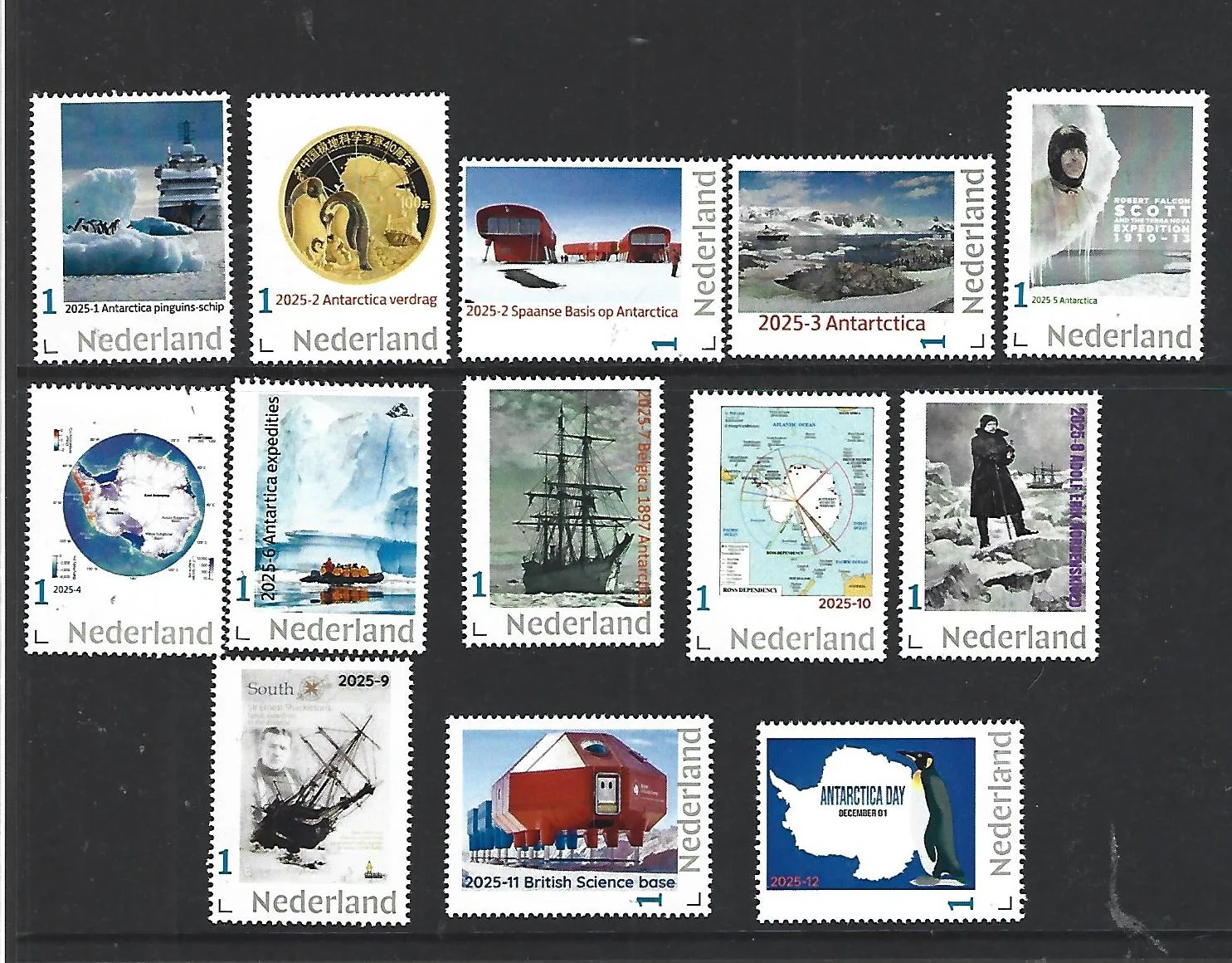 Nederland 2025 Antarctica Yearset 1-12 +2a postfris/mnh
