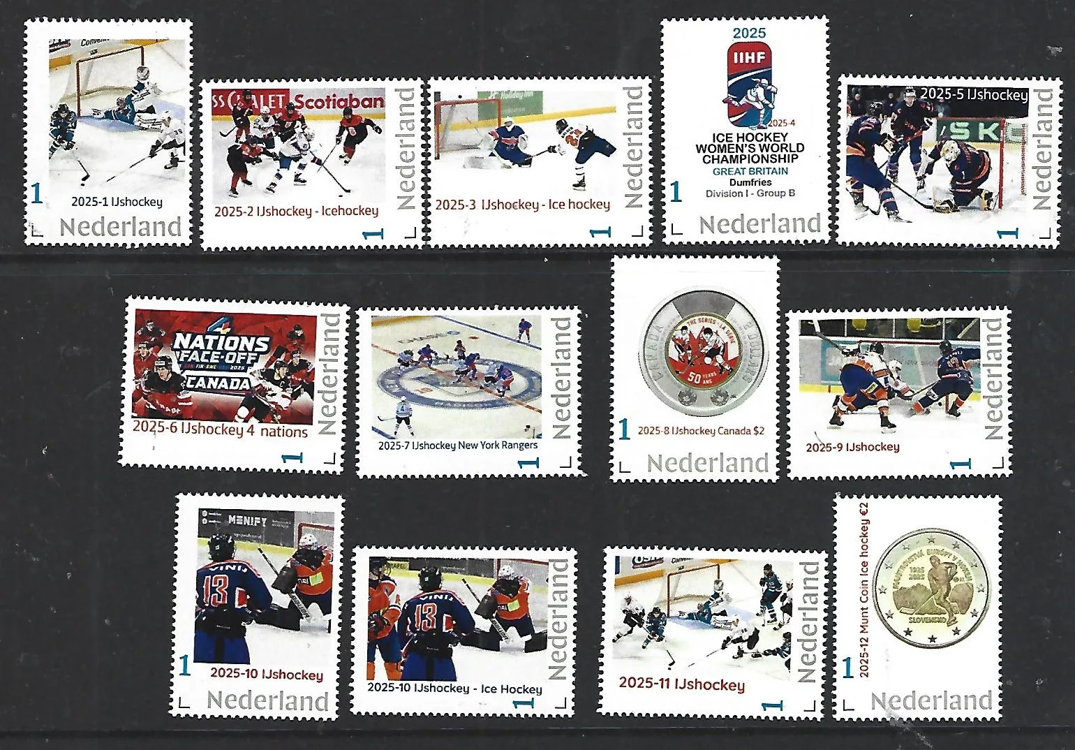 Netherlands 2025- Yearset 1-12 + 10a MNH