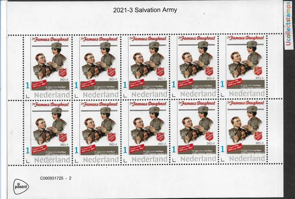 Netherlands 2021-3 Salvation Army sheetlet MNH