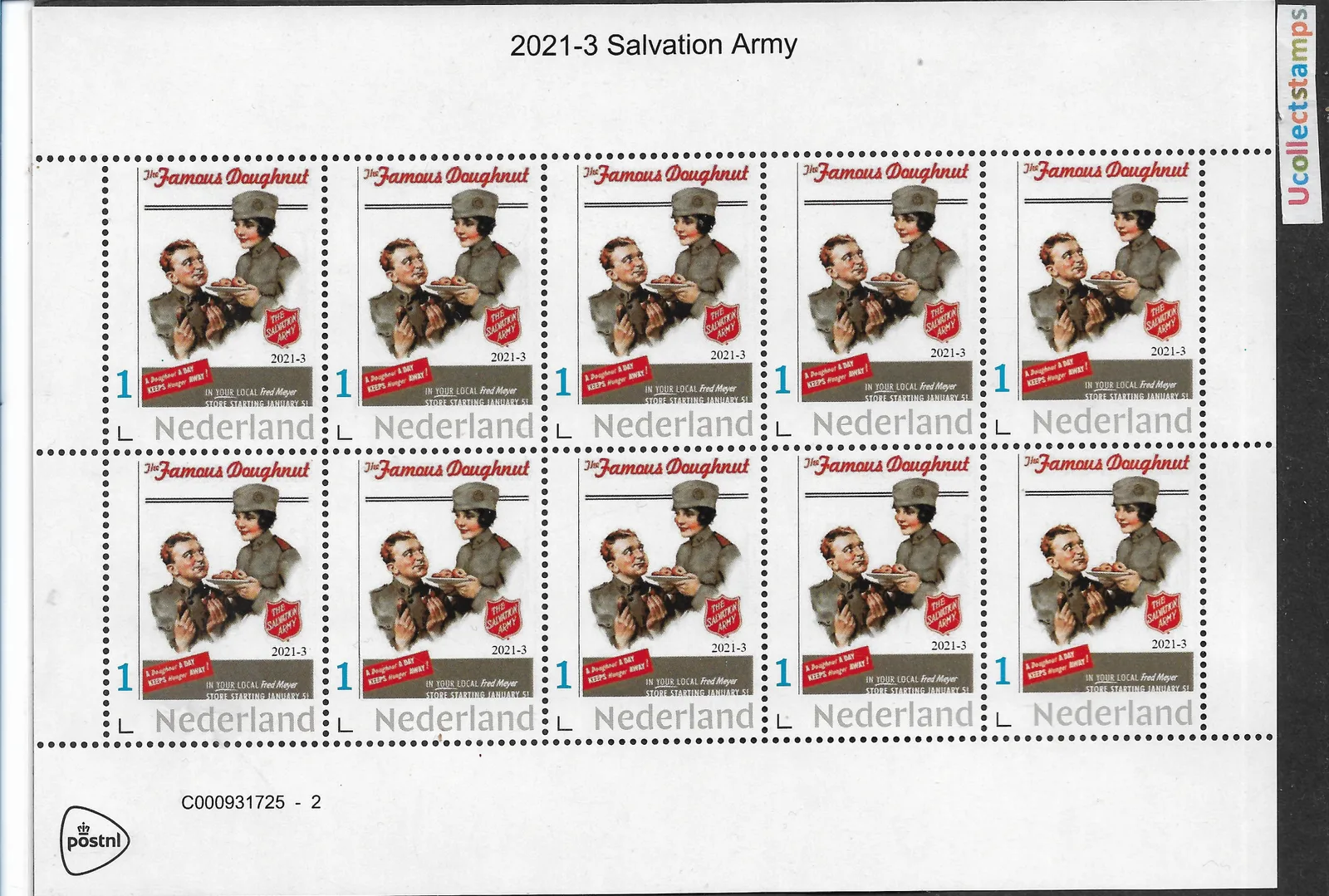 Niederlande 2021-3 Heilsarmee Salvation Army Bogen postfrisch/mnh