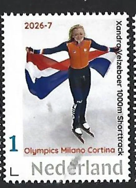Netherlands 2026-7 Olympics Milano Cortina: X. Velzeboer shorttrack 1000m MNH