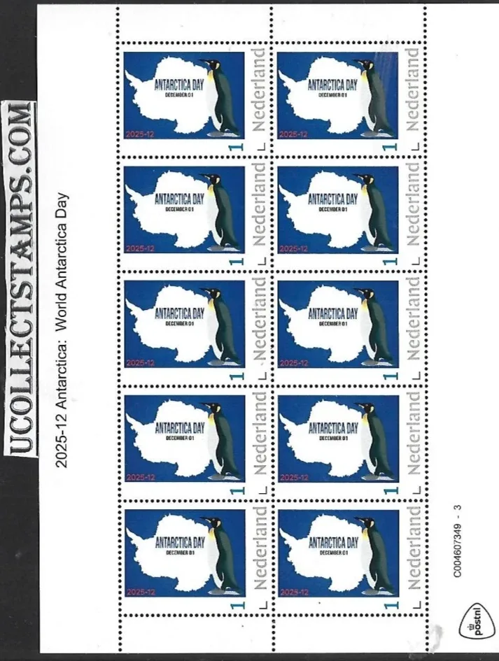 Nederland 2025-12 Antarctica: Antarctica day december 01 sheet Pinguin penguin postfris/mnh