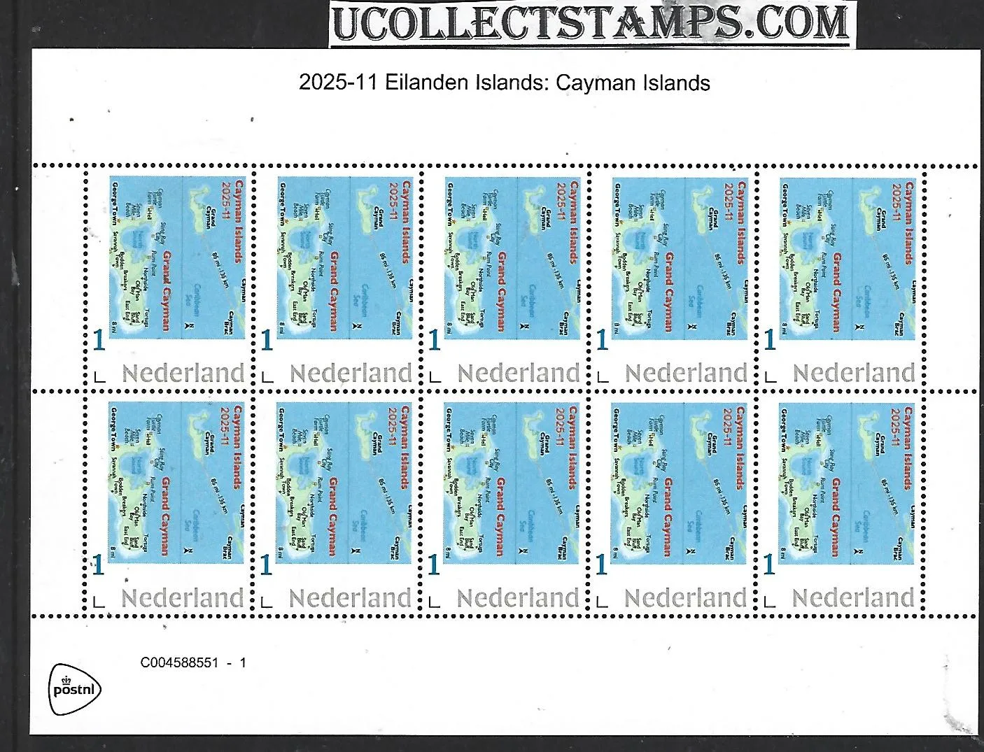 Nederland 2025-11 Eiland Island: Cayman Islands Caribian sheetlet postfris/mnh