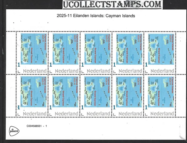 Netherlands 2025-11 Island: Cayman Islands Caribbean sheetlet MNH