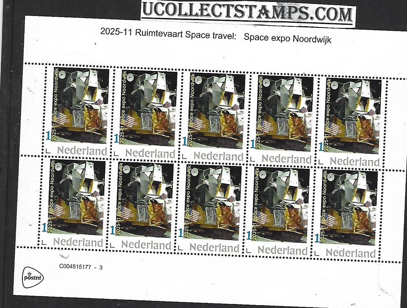 Nederland 2025-11 Ruimtevaart Space: Space Expo Noordwijk sheet postfris/mnh