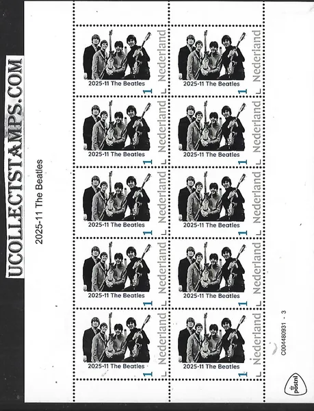 Netherlands 2025-11 The Beatles sheet MNH
