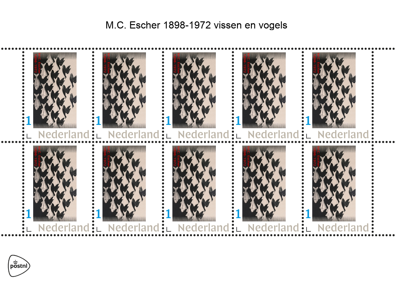 Niederlande 2019-2 MC Escher Fish and Birds Markenheftchen postfrisch/mnh