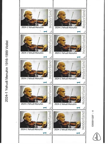Netherlands 2024-1 Yehudi Menuhin Violin sheetlet MNH