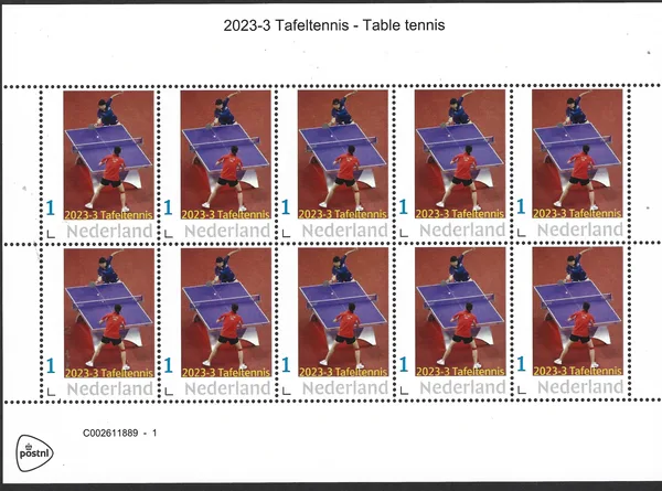 Netherlands 2023-3 Table Tennis sheet MNH